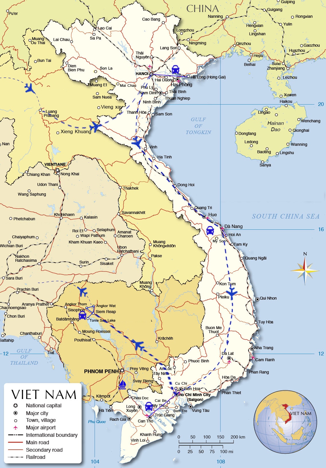 IDT01: Splendid Indochina Holiday - 15 days from LPB map